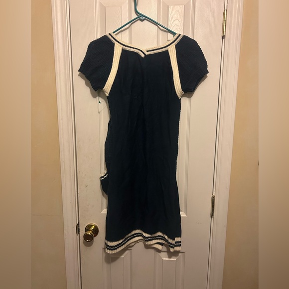 Made For Me To Look Amazing 2-Pc Navy Stretch Sweater Dress👗& Scarf🧣Sz M - Picture 7 of 7